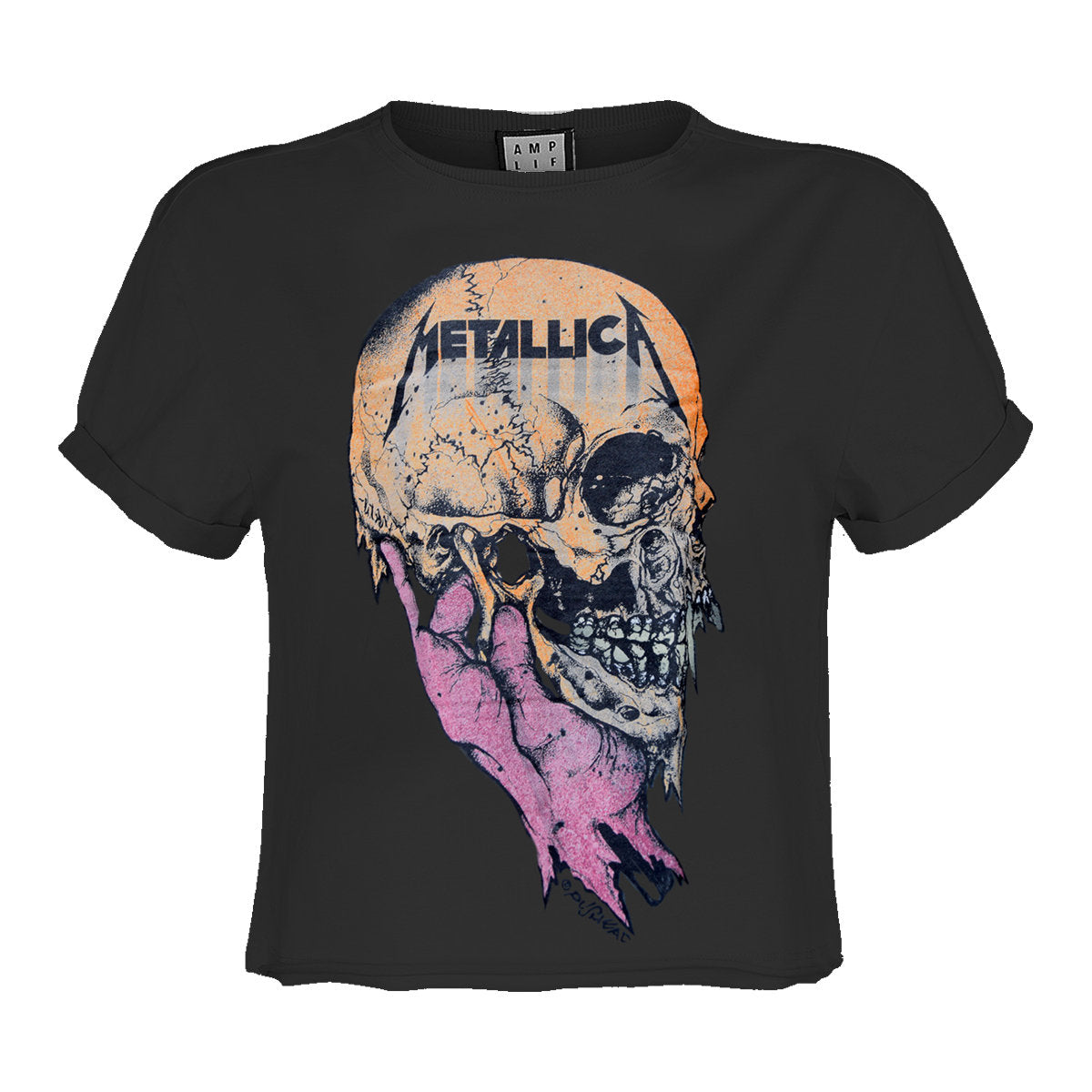 Image of Metallica Crop Top T Shirt - Sad But True Amplified