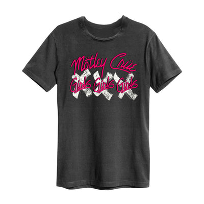 Motley Crue T-Shirt Girls Girls Girls - Grey