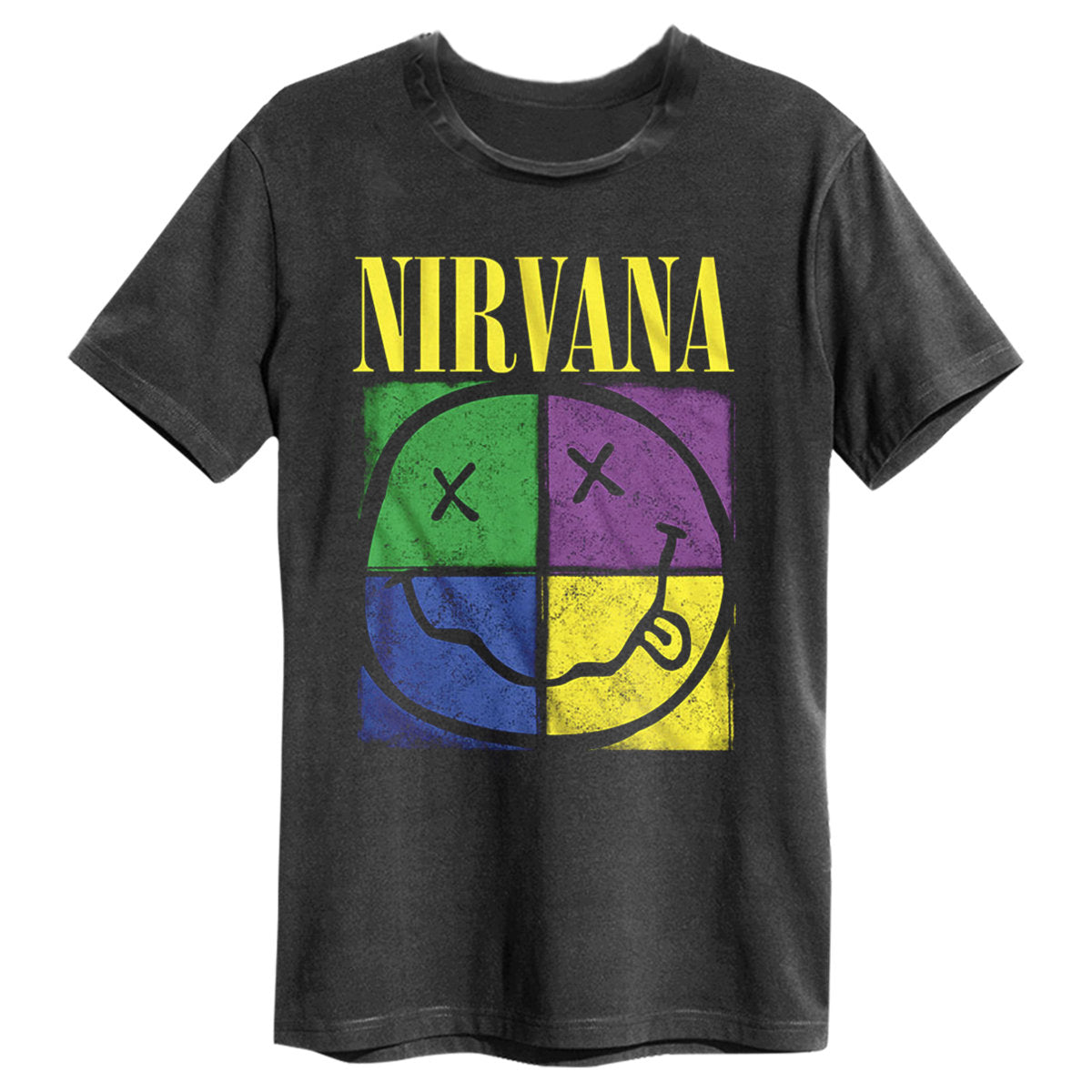 Image of Nirvana T-Shirt - Four Square smiley Amplified