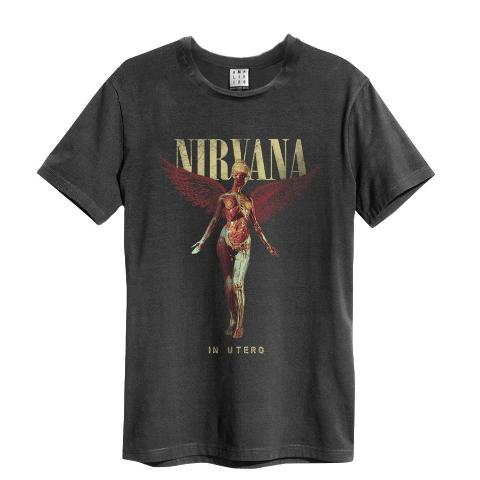 Image of Nirvana In Utero Men's T-shirt - Charcoal
