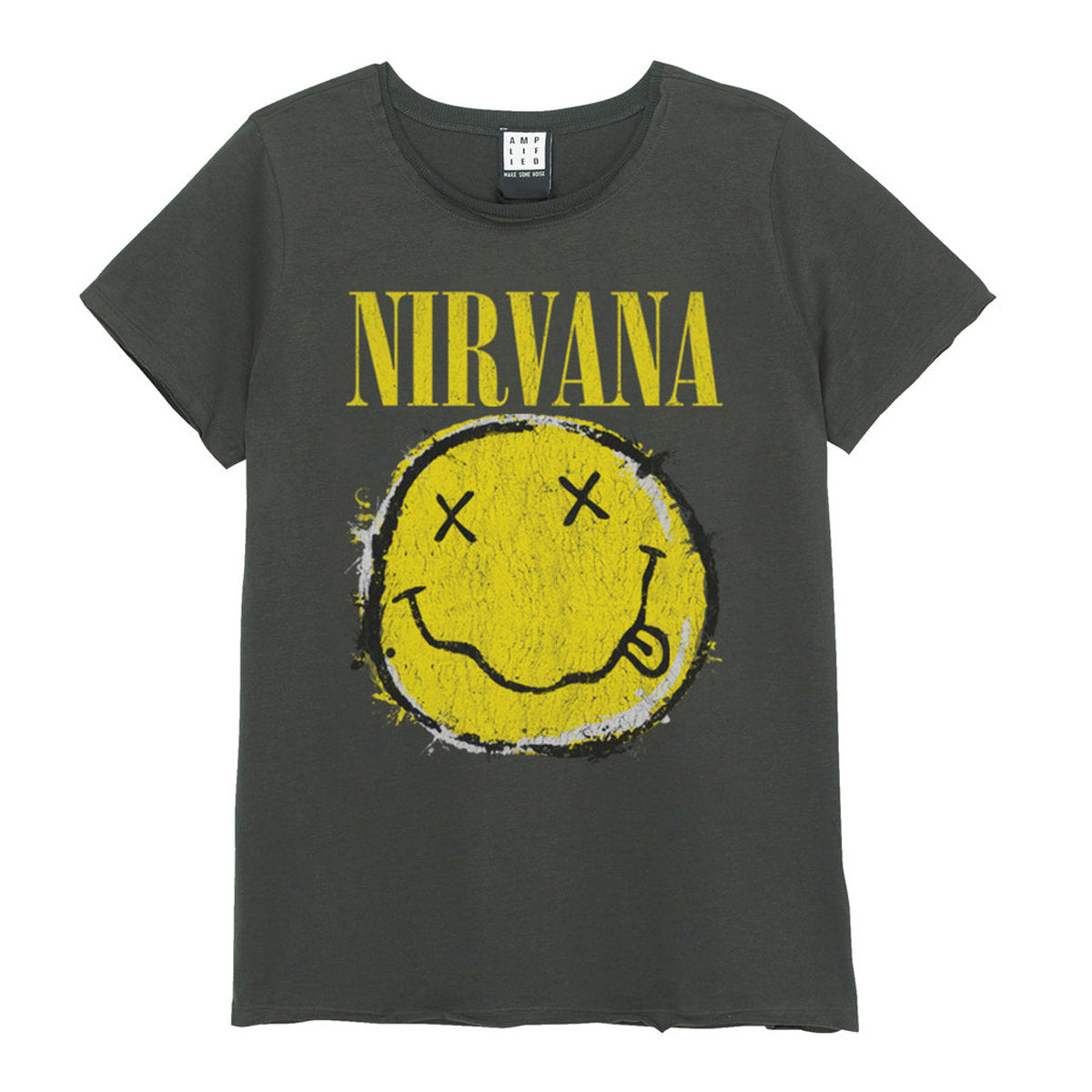Image of Nirvana T-Shirt - Worn Out Smiley Amplified