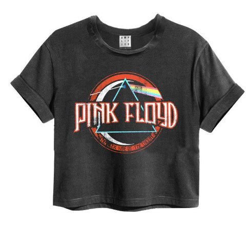 Pink Floyd Crop Top, Charcoal