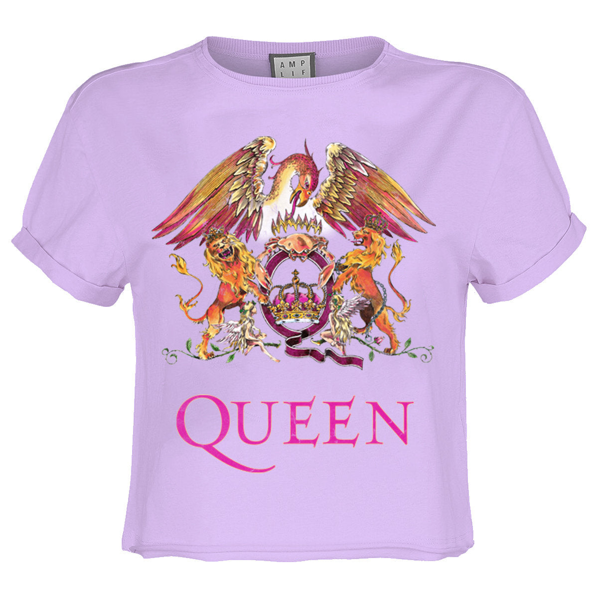 Image of Queen Crop Top T Shirt - Royal Logo Amplified