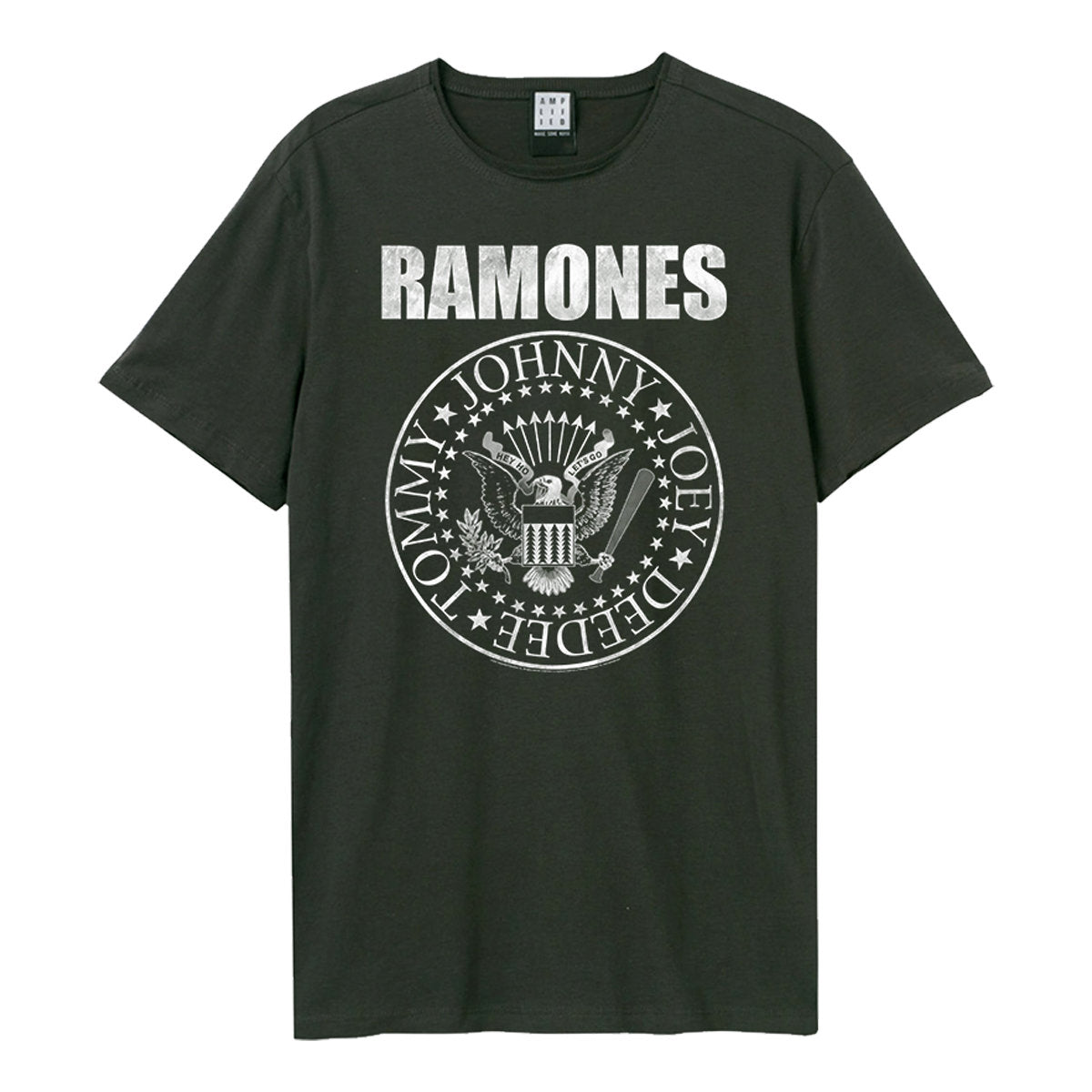 Image of Ramones T-shirt - Logo, Charcoal Amplified