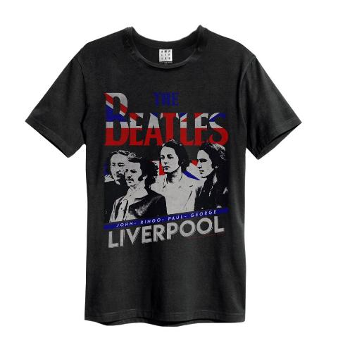 Image of The Beatles Liverpool Amplified Charcoal Men's T-shirt