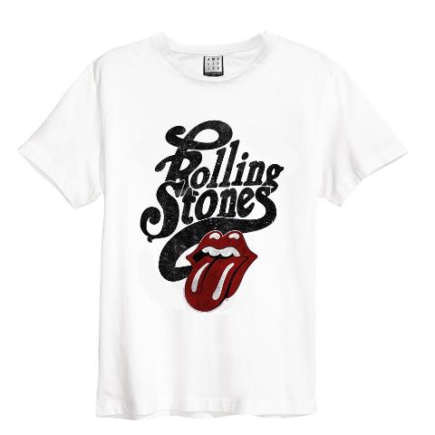 Rolling Stones Licked Amplified White Men's T-shirt