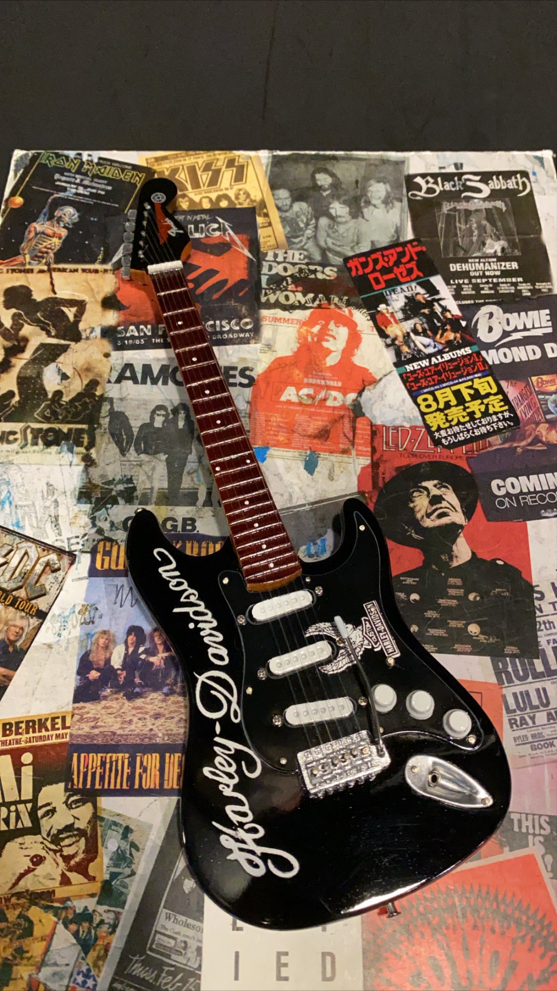 Image of Harley Davidson Miniature Guitar