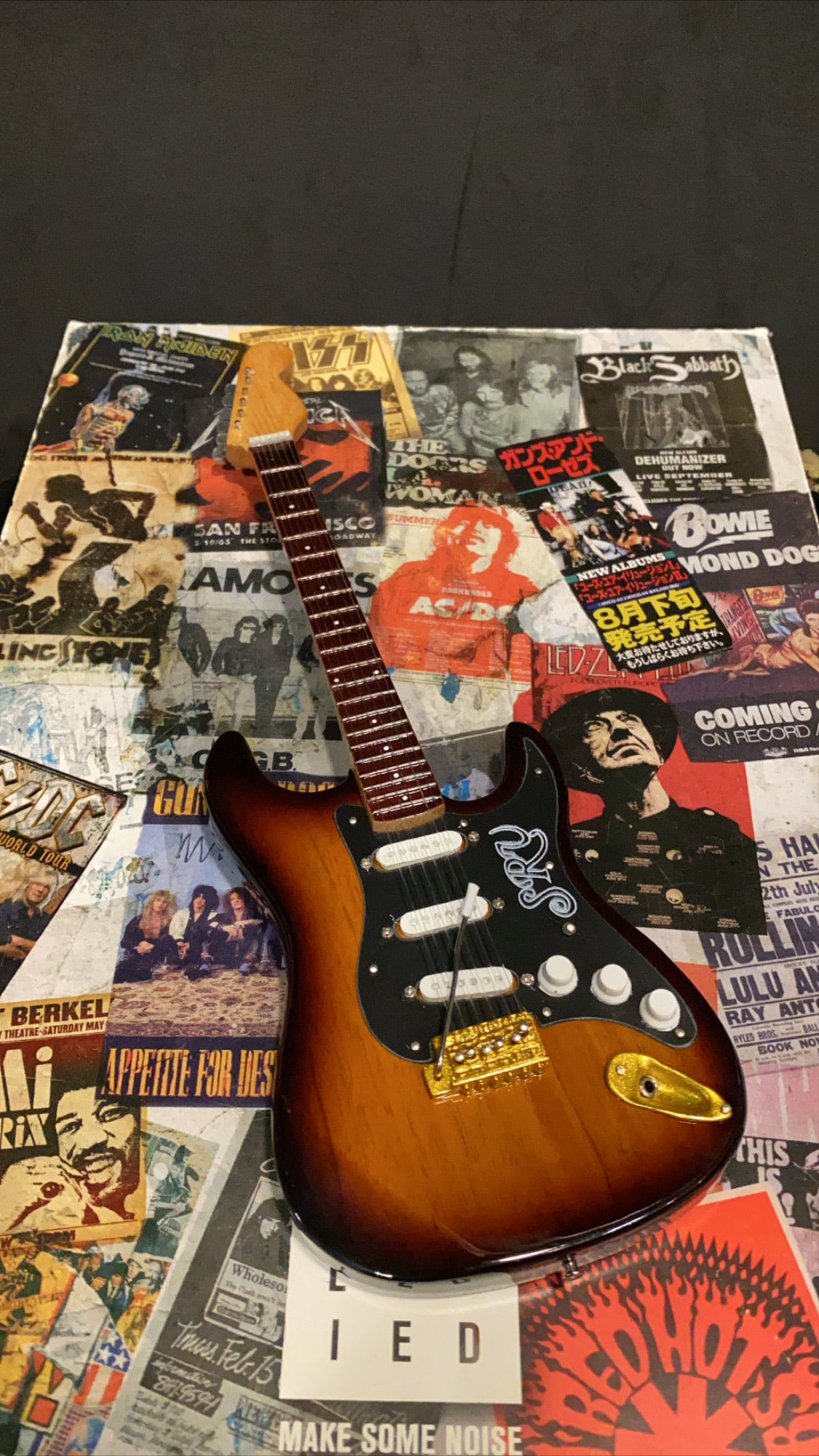 Image of Stevie Ray Vaughan Stratocaster Miniature Guitar