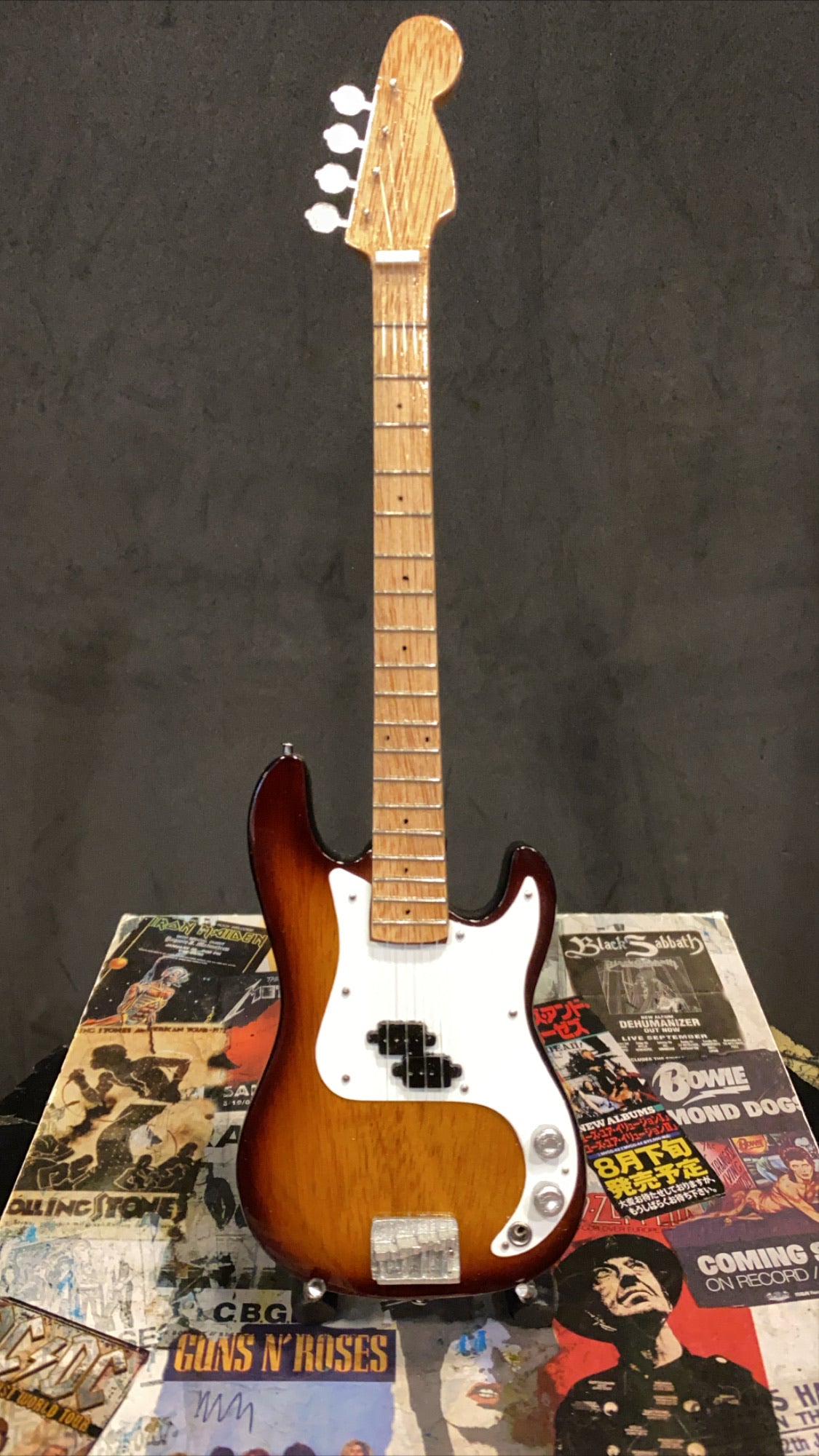 Image of Fender Precision Bass Sunburst Miniature Guitar