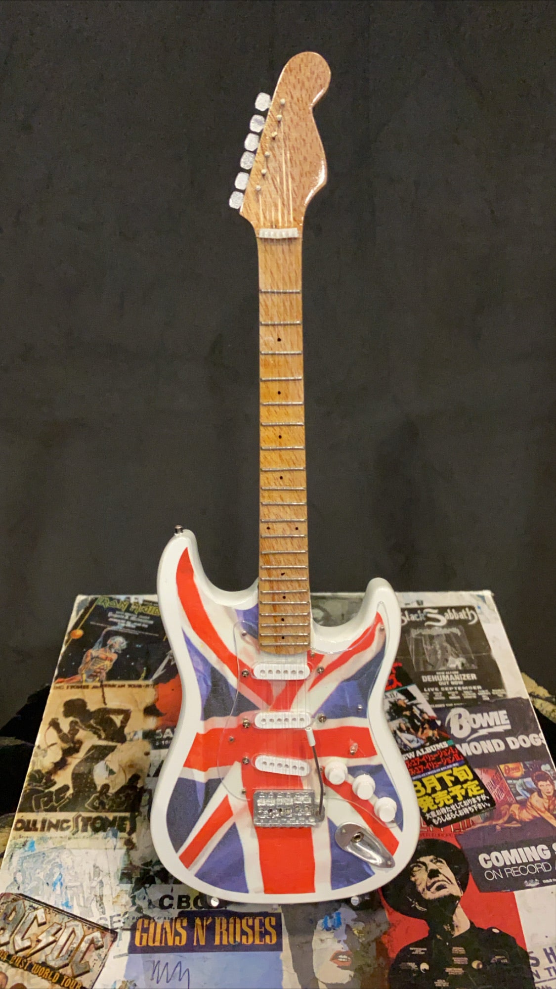 Image of Union Jack Stratocaster Miniature Guitar