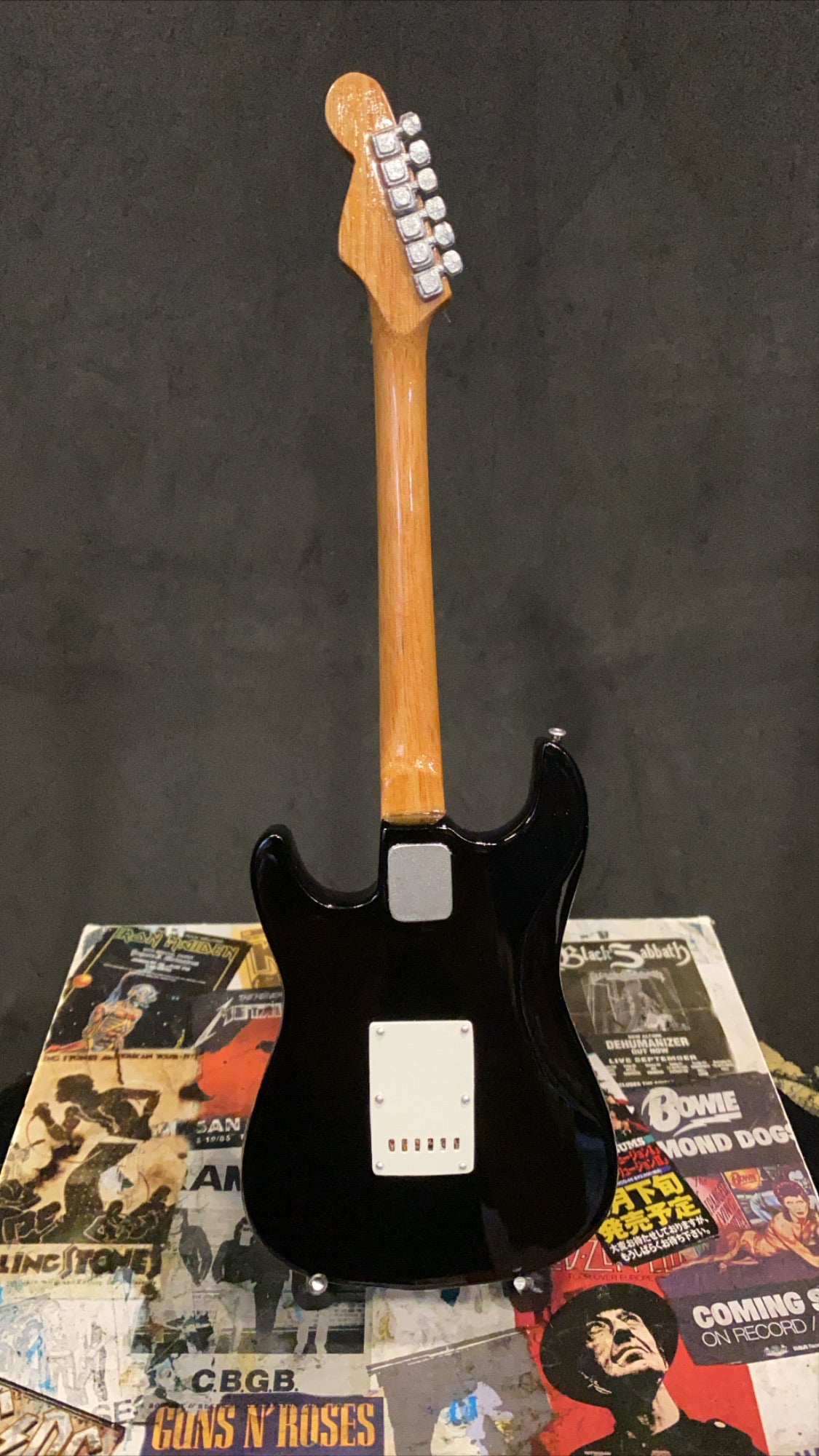 Image of Stratocaster Black Miniature Guitar