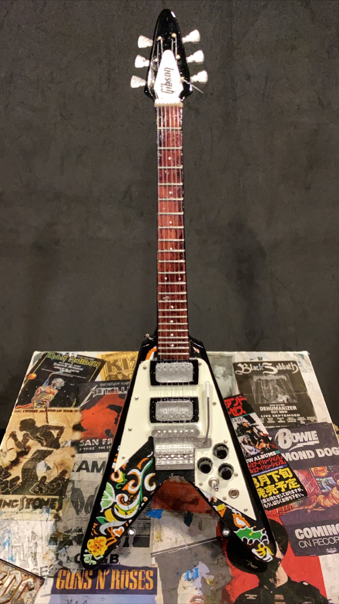 Image of Jimi Hendrix Gibson Flying V Miniature Guitar