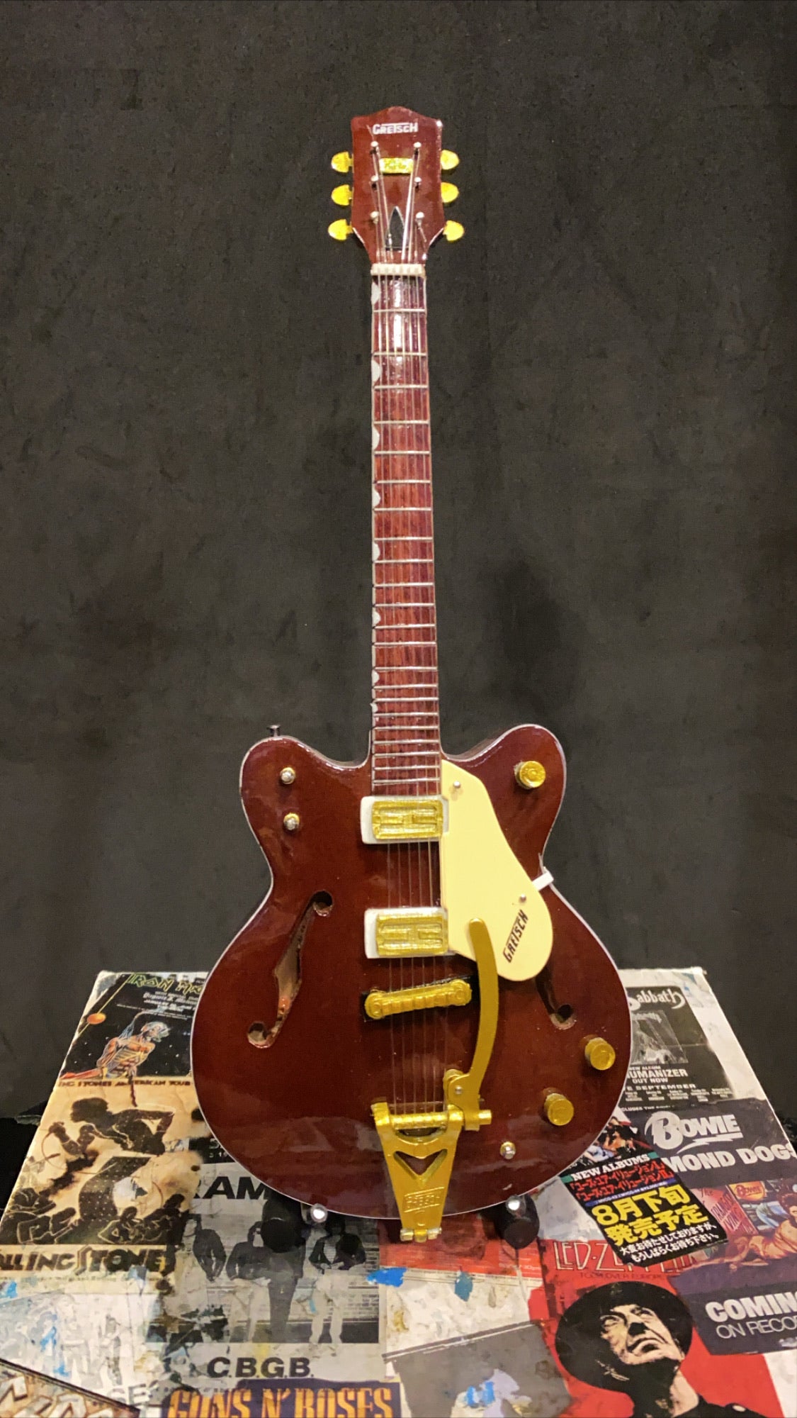 Image of The Beatles George Harrison Gretsch Miniature Guitar