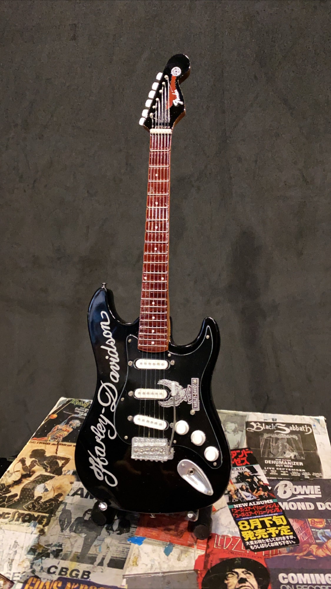 Image of Harley Davidson Miniature Guitar