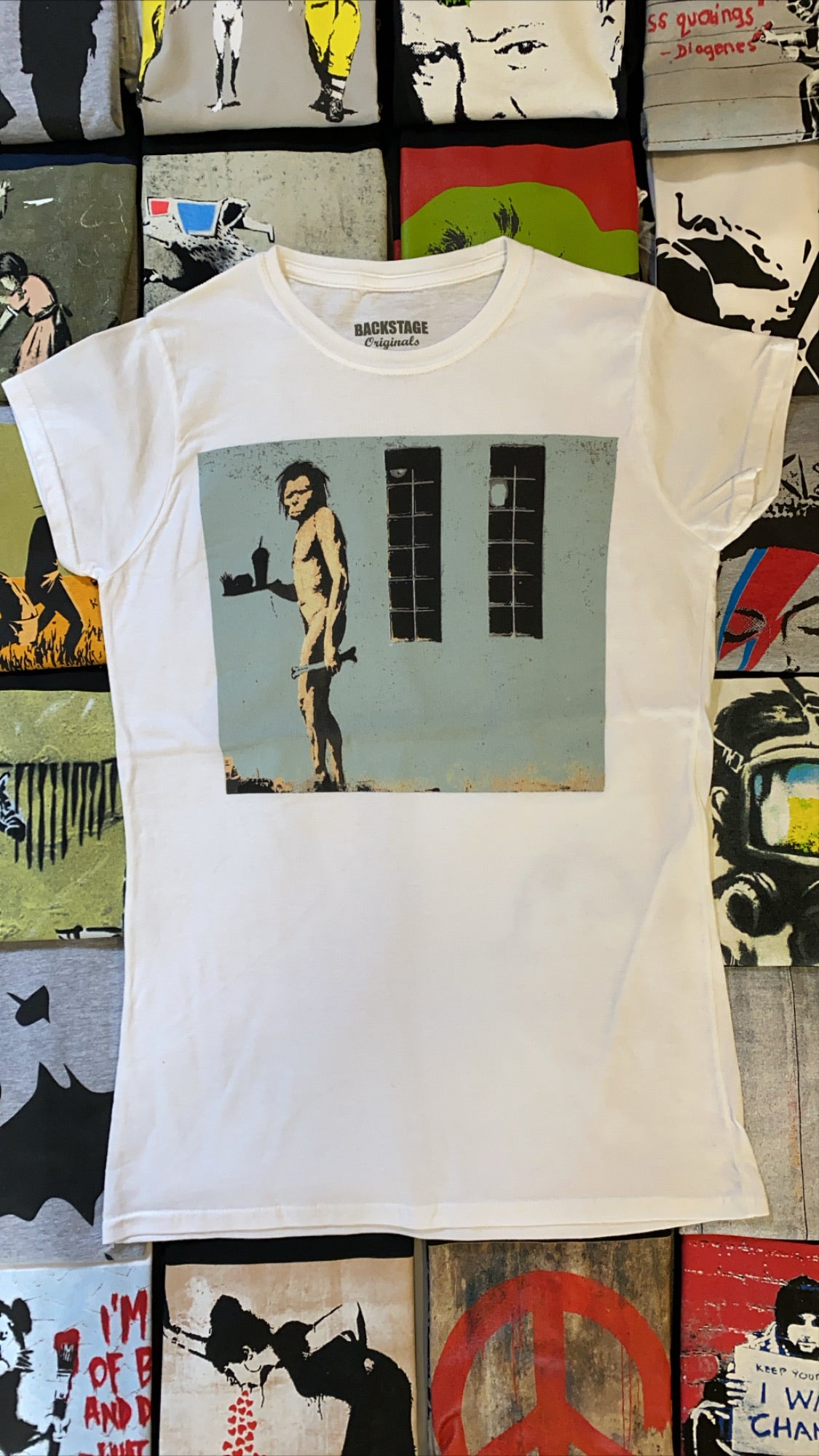 Image of Banksy Ape Man Women's T-shirt
