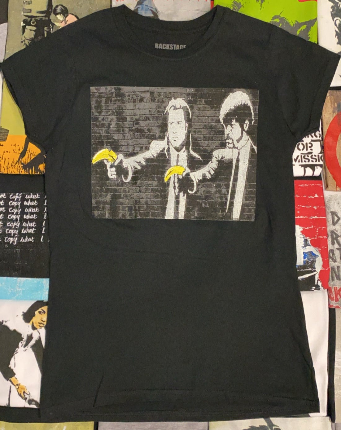 Image of Banksy Pulp Fiction Women's T-shirt