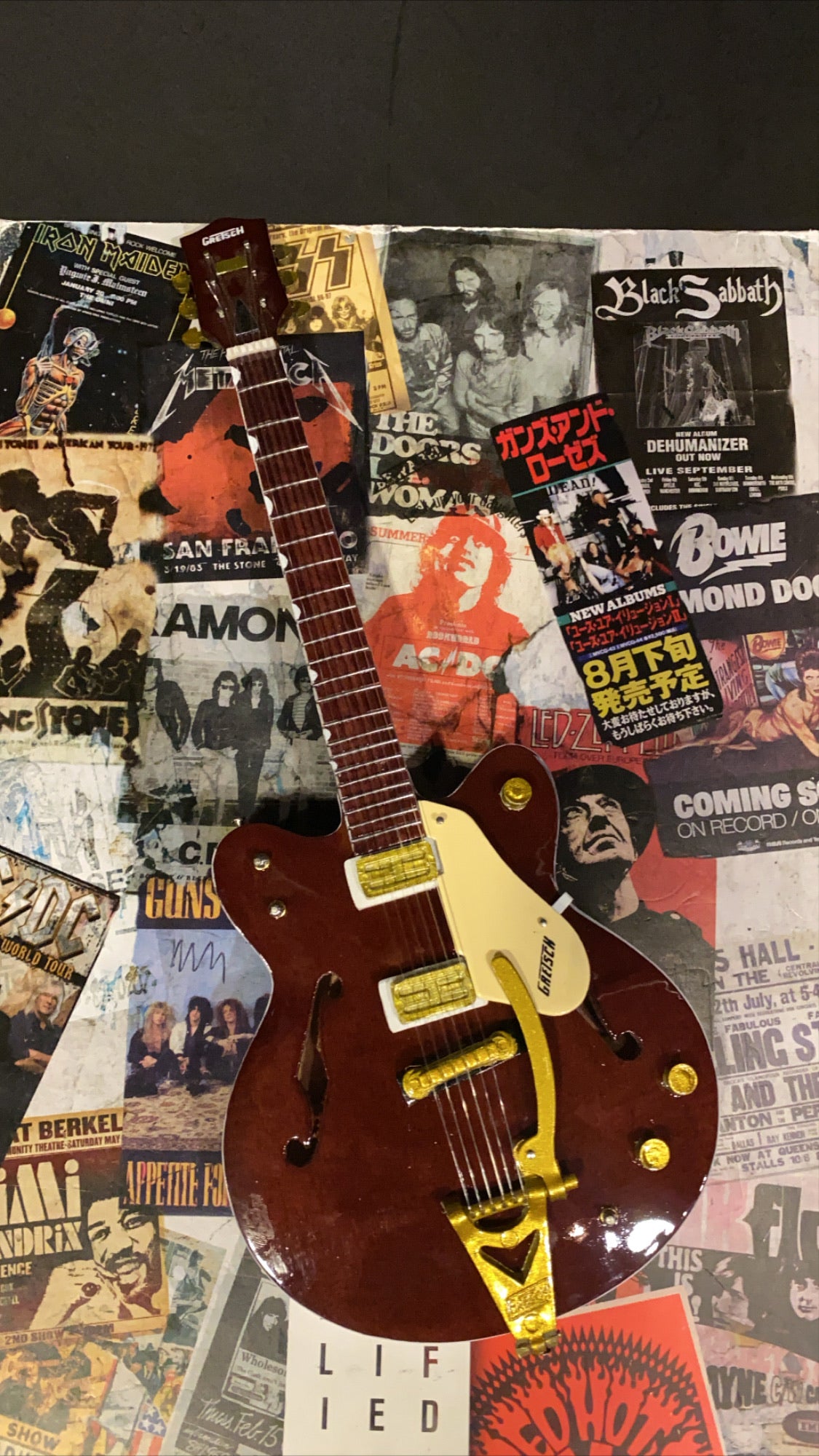 Image of The Beatles George Harrison Gretsch Miniature Guitar