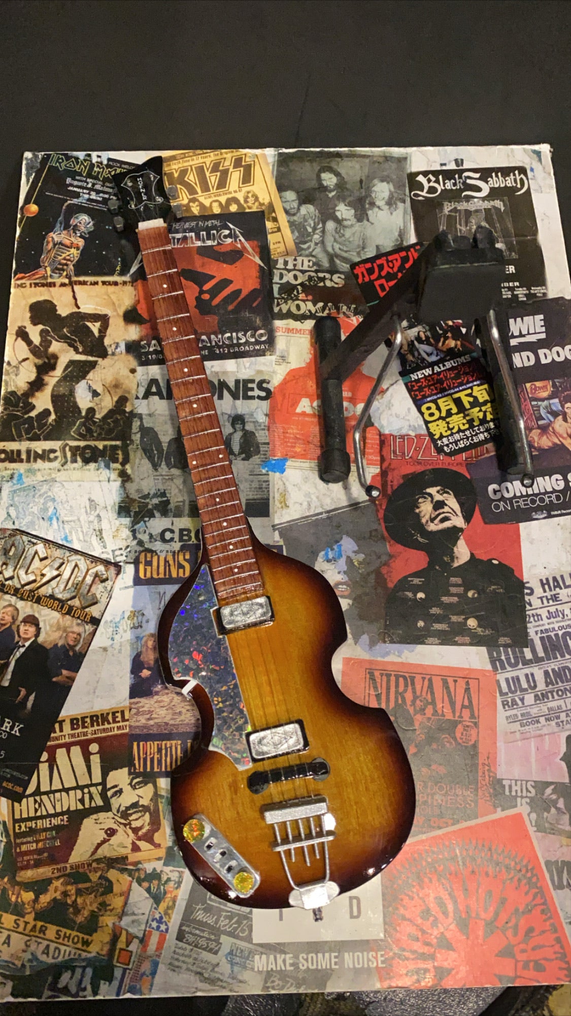 Image of The Beatles Paul McCartney Hofner Bass Miniature Guitar