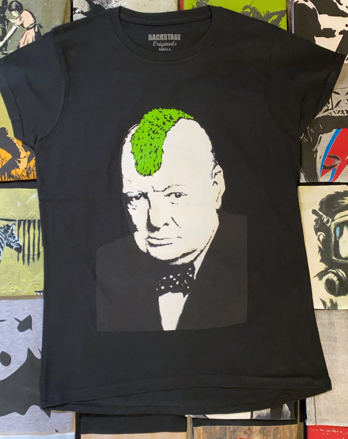 Image of Banksy Churchill Mohawk Women's T-shirt