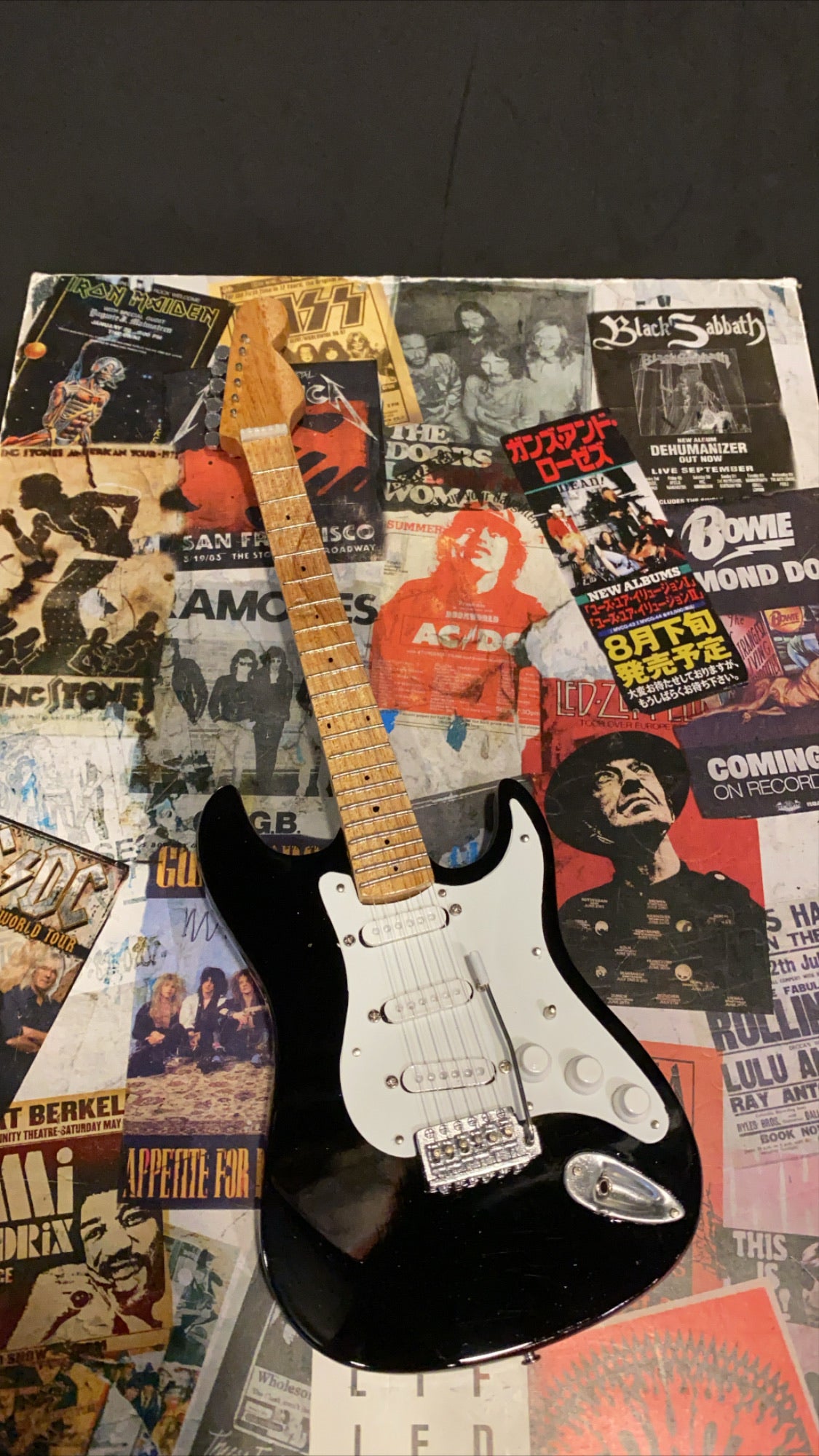 Image of Fender Stratocaster Black Miniature Guitar