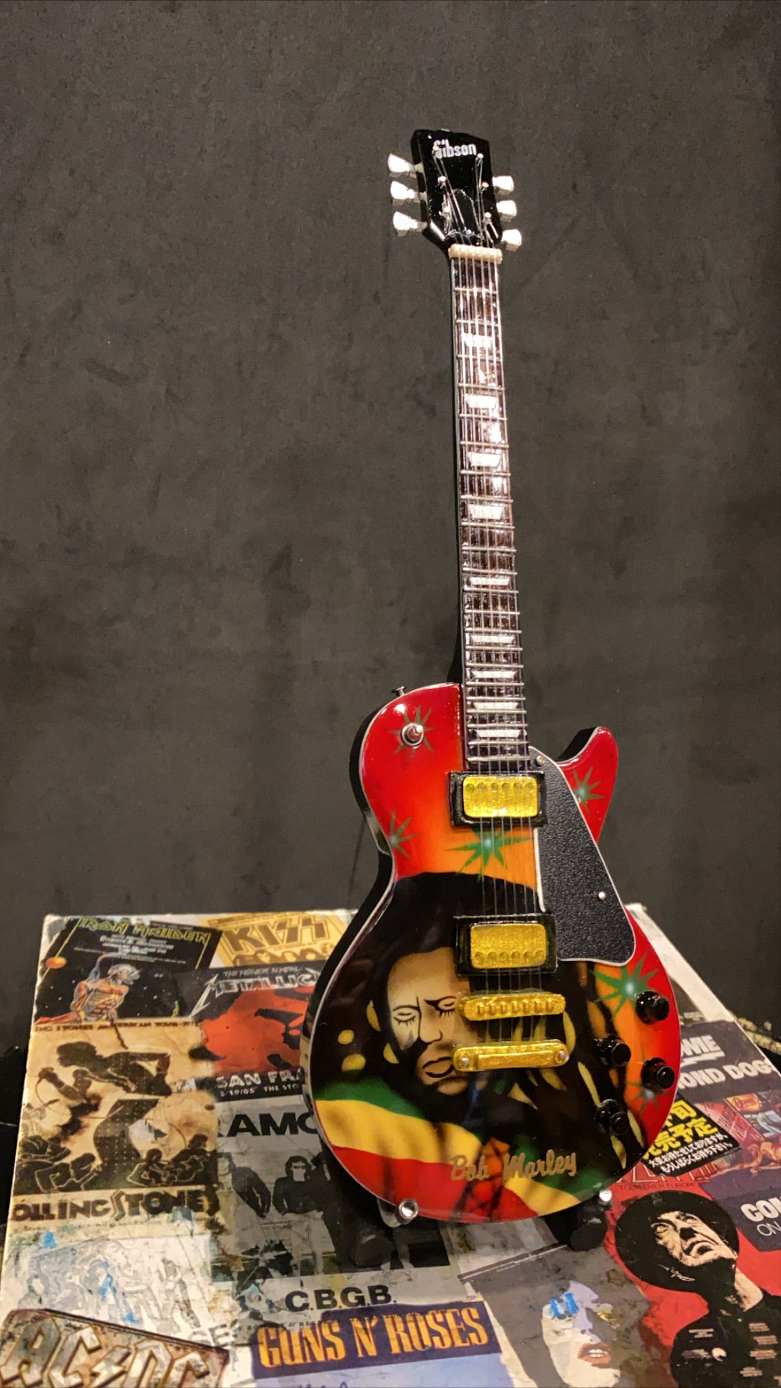Image of Bob Marley Gibson Miniature Guitar