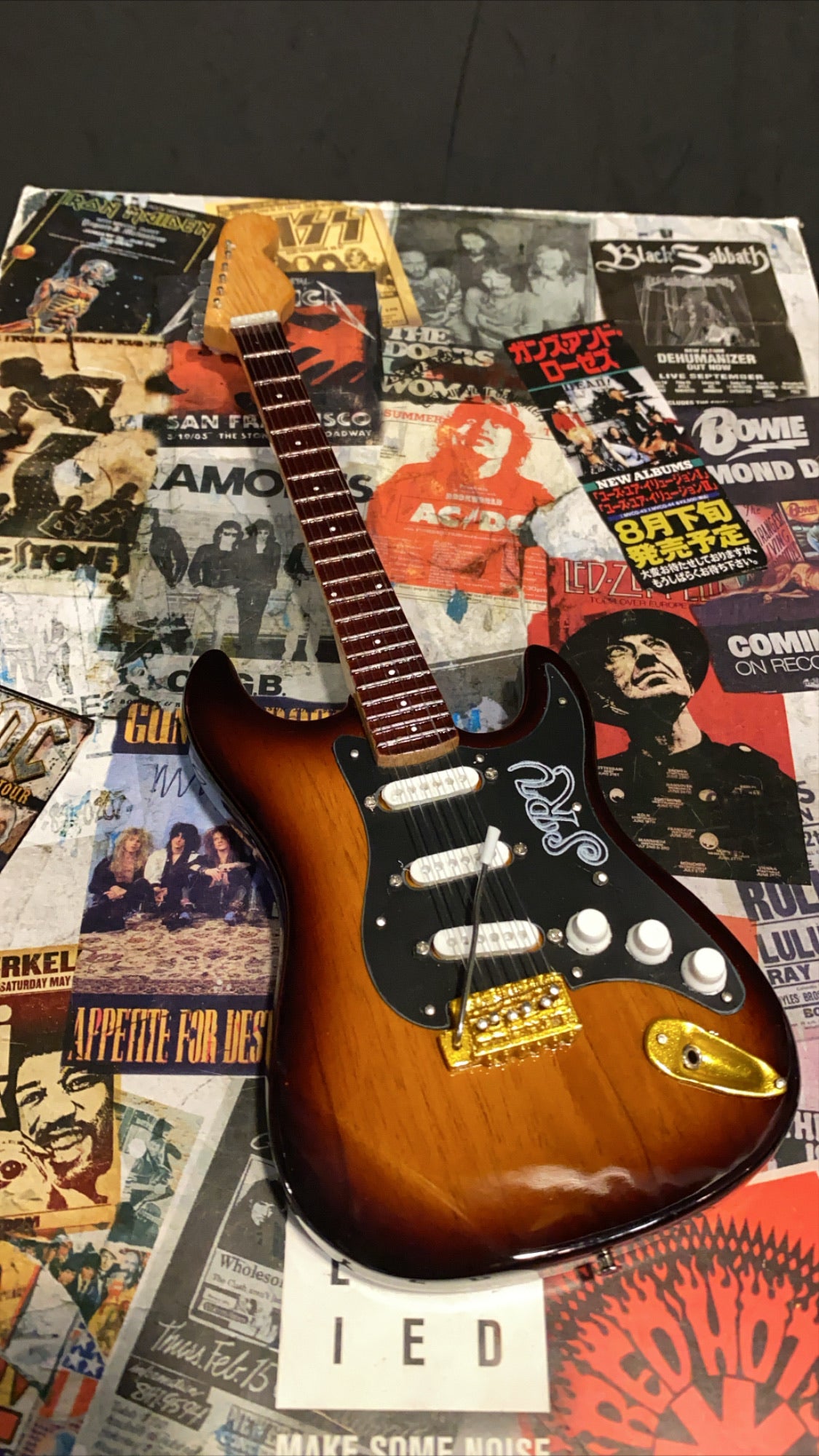 Image of Stevie Ray Vaughan Stratocaster Miniature Guitar