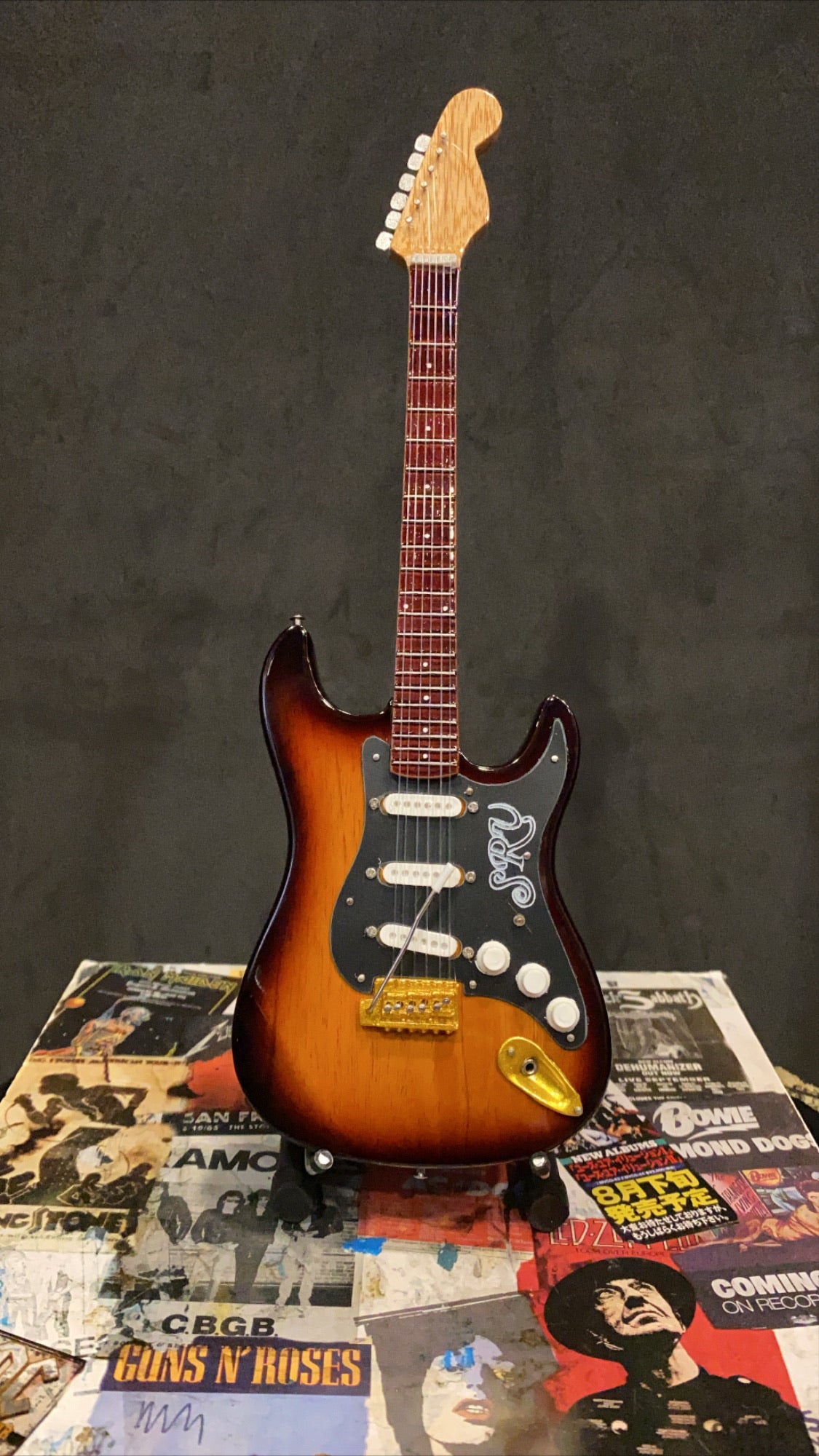 Image of Stevie Ray Vaughan Stratocaster Miniature Guitar