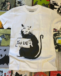 Image of Banksy You Lie Rat Mens T-shirt