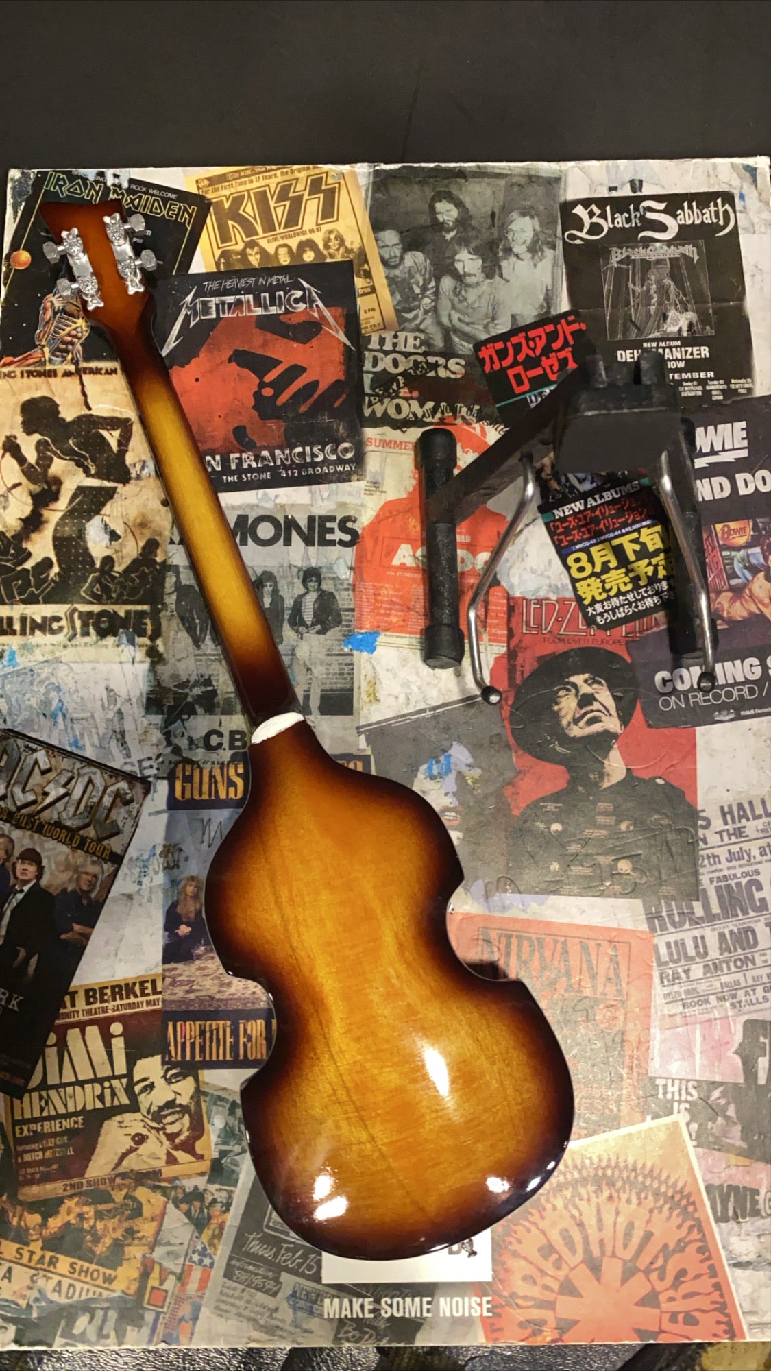 Image of The Beatles Paul McCartney Hofner Bass Miniature Guitar