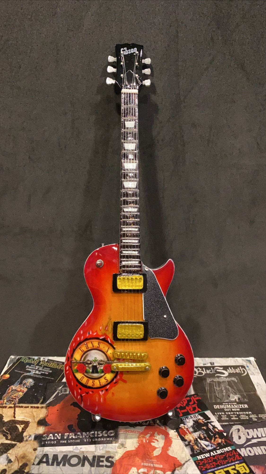 Image of Guns Roses miniature guitar