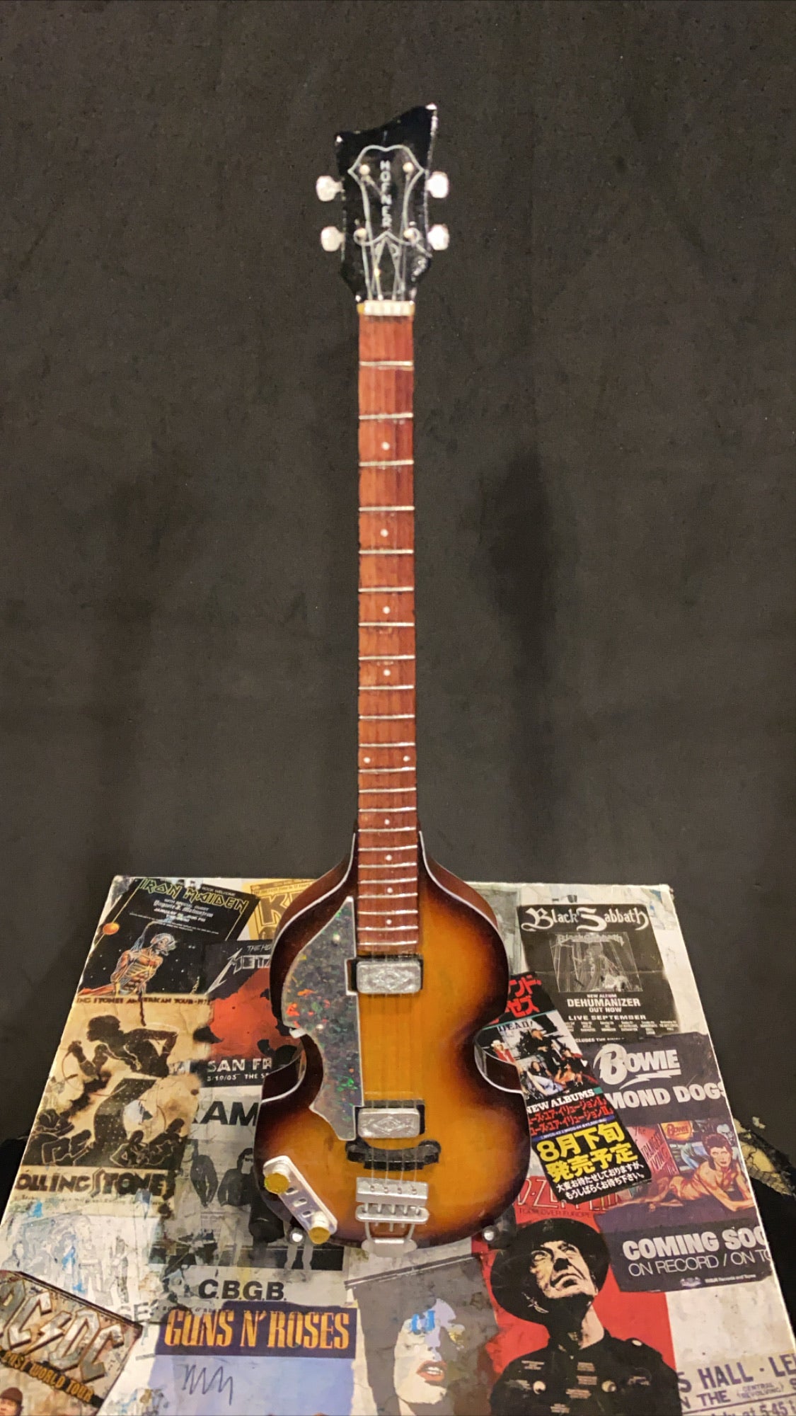 The Beatles Paul McCartney Hofner Bass Miniature Guitar