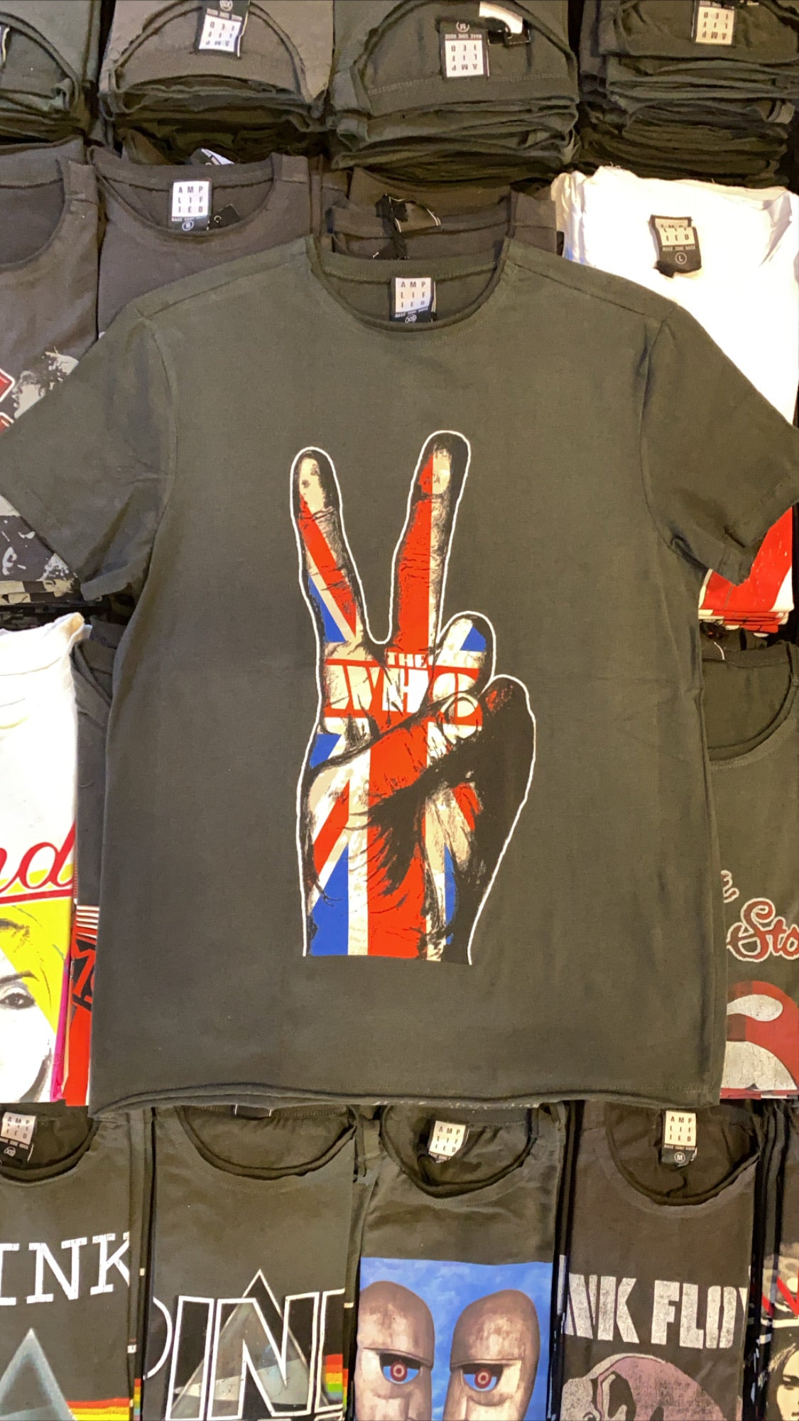 Image of The Who Victory Amplified charcoal Men's T-shirt