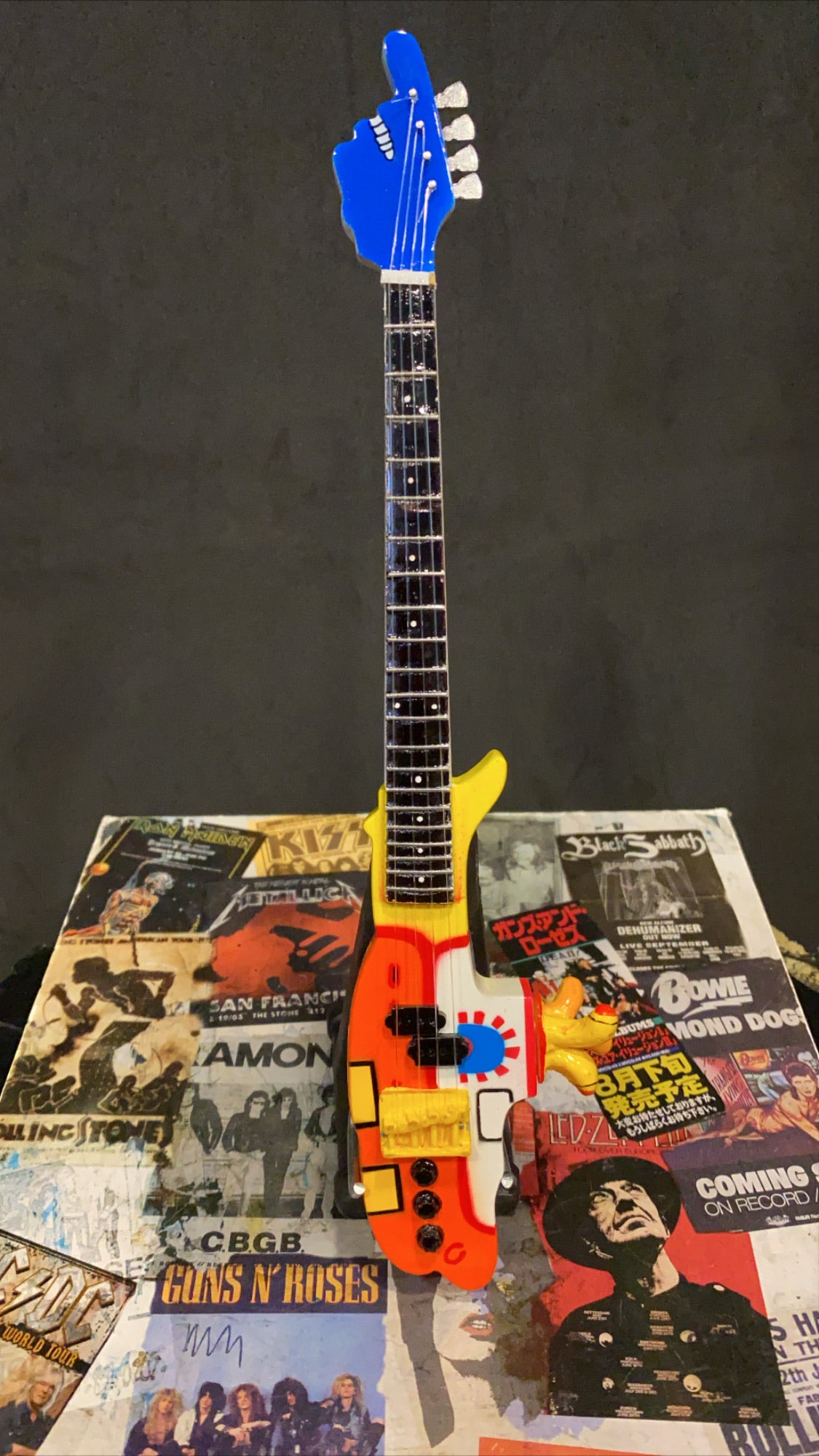 Image of The Beatles Yellow Submarine Miniature Guitar