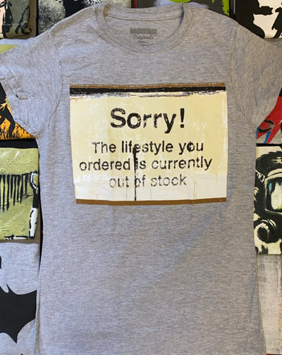 Banksy Sorry Out of Stock Women's T-shirt