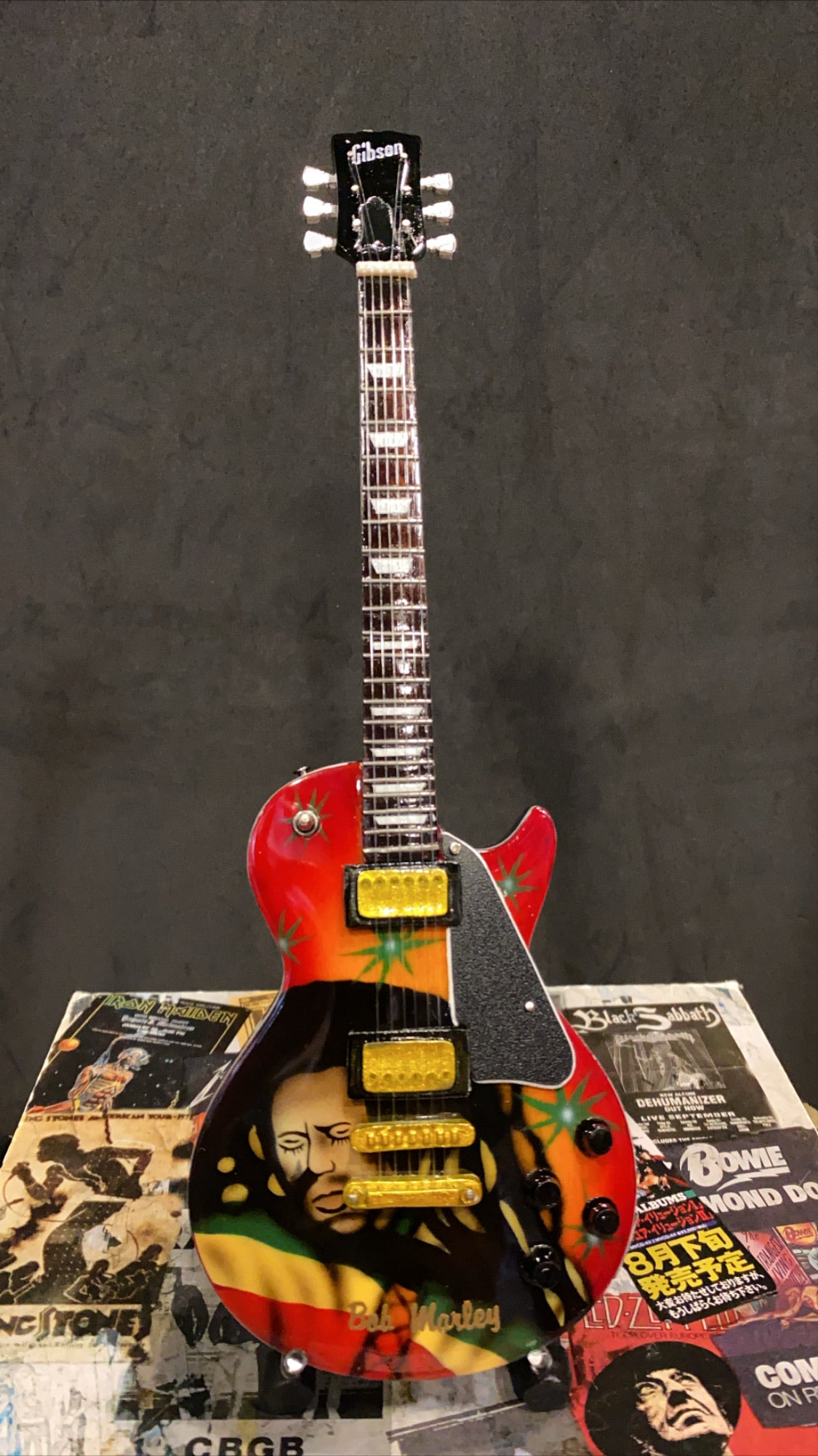 Image of Bob Marley Gibson Miniature Guitar