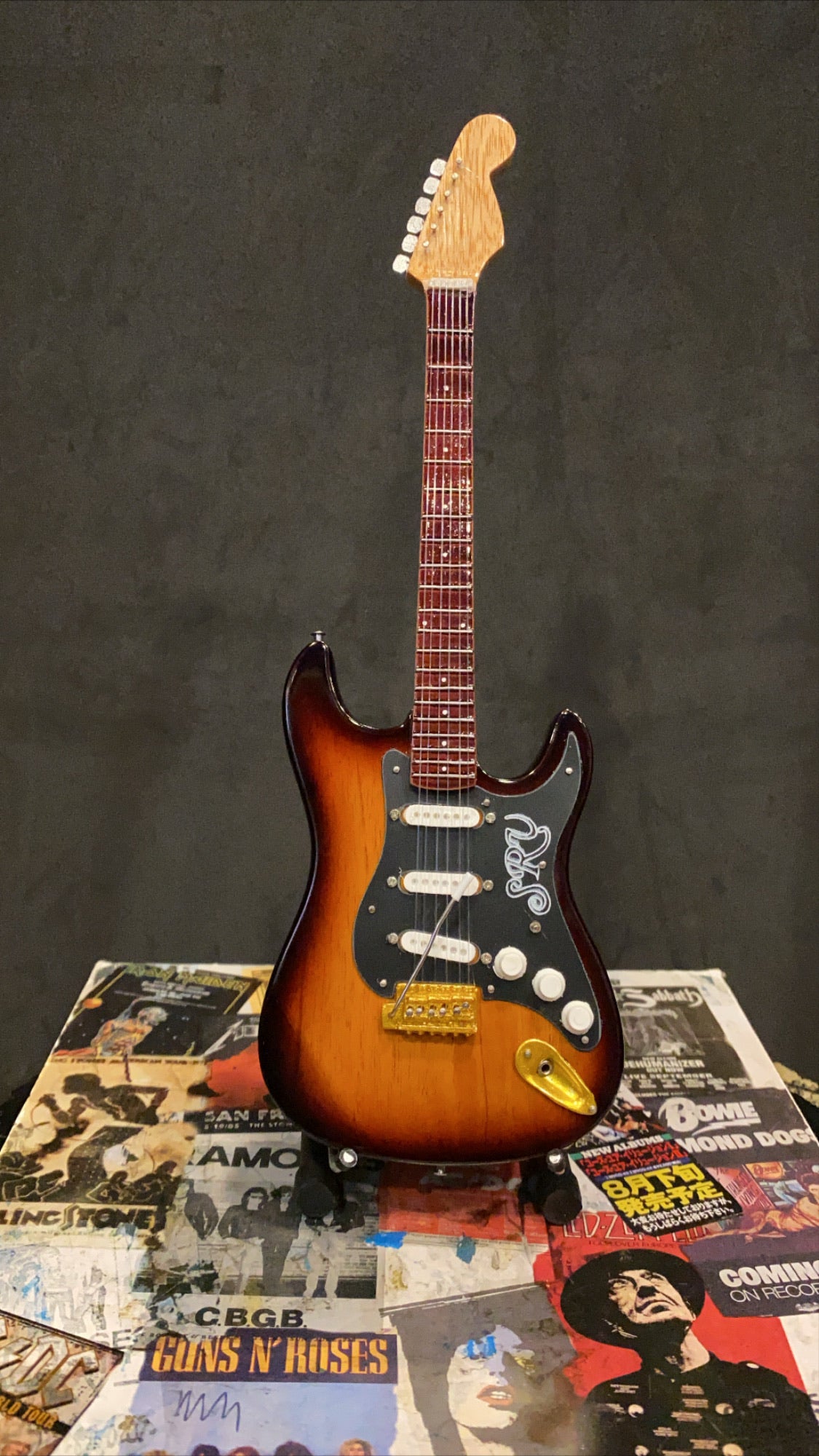 Image of Stevie Ray Vaughan Stratocaster Miniature Guitar