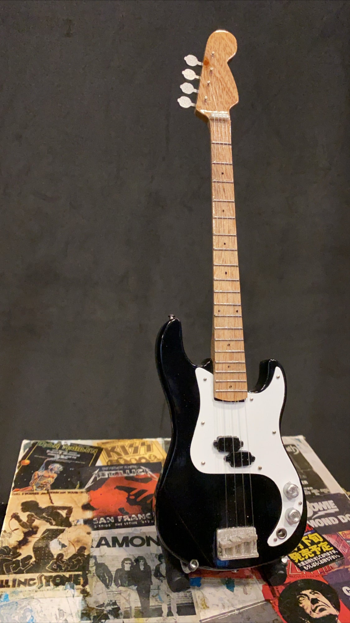 Image of Fender Precision Bass Black Miniature Guitar