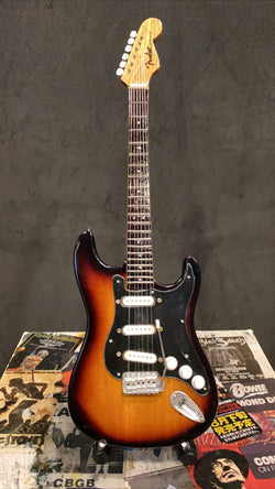 Image of Stratocaster Sun Burs Black Pick Guard Miniature Guitar