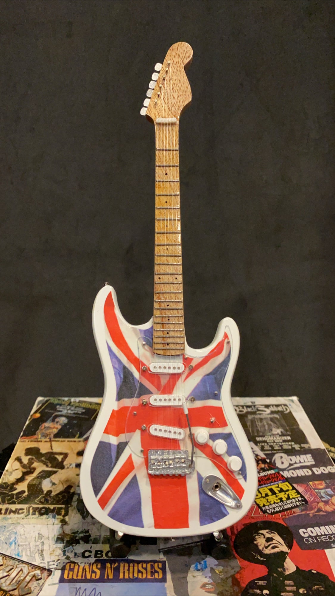 Image of Union Jack Stratocaster Miniature Guitar