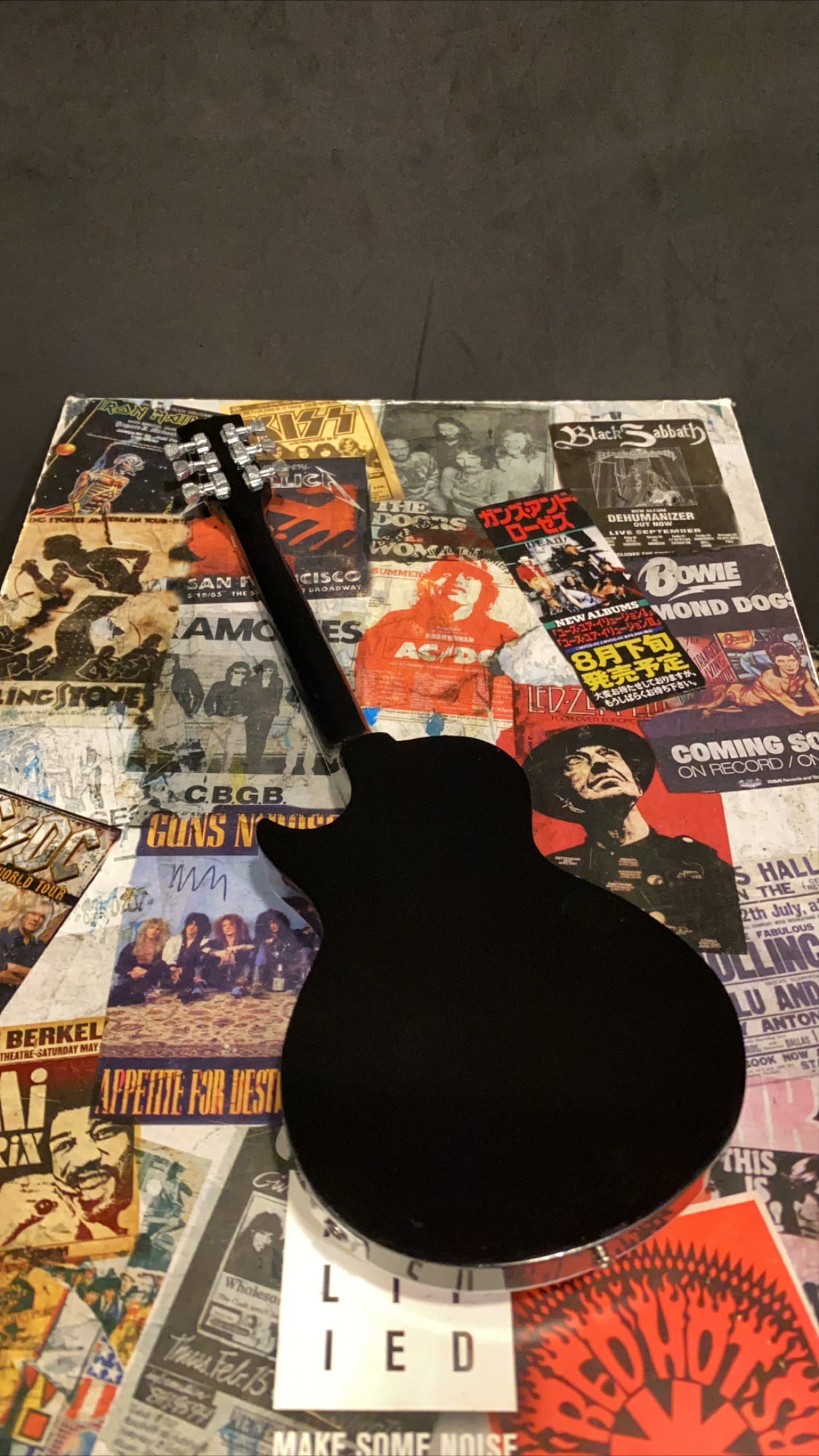 Image of Guns Roses miniature guitar
