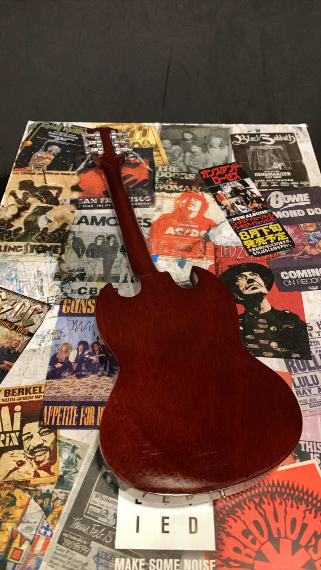 Image of AC/DC Gibson SG Miniature Guitar