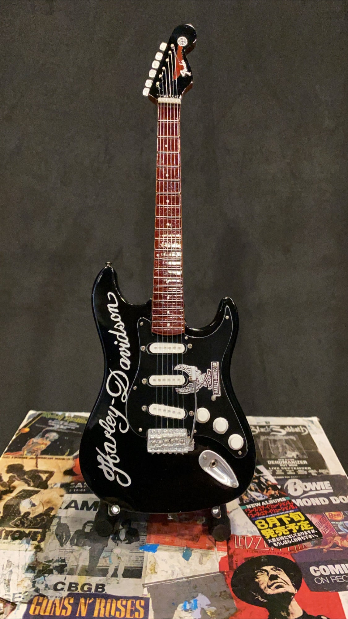 Image of Harley Davidson Miniature Guitar