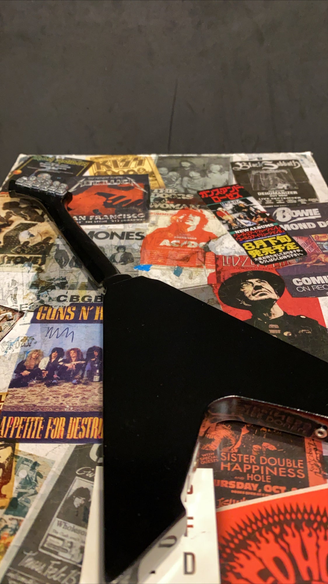 Image of ESP Vulture BKS Hetfield Metallica Miniature Guitar