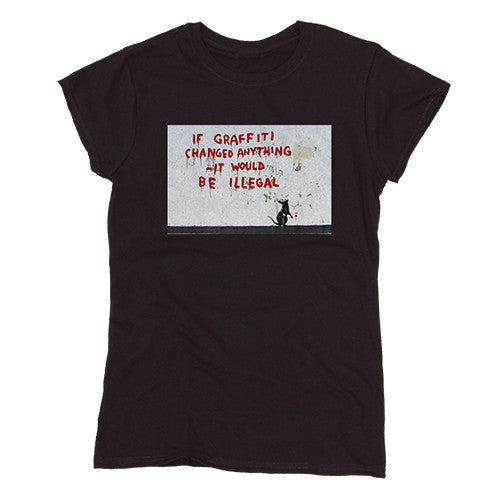 Image of Banksy Graffiti Illegal Women's T-shirt