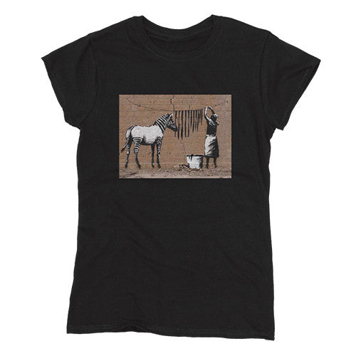 Image of Banksy Zebra Women's T-shirt