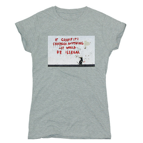 Banksy Graffiti Illegal Women's T-shirt