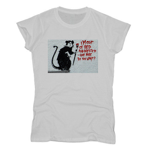 Image of Banksy Out of Bed Women's T-shirt