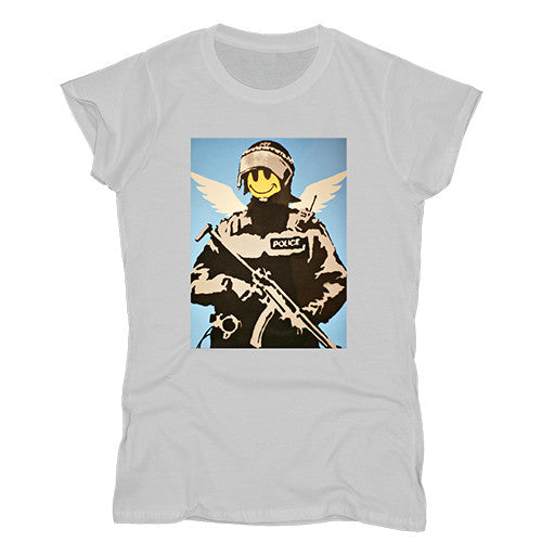 Image of Banksy Smiley Cop Women's T-shirt