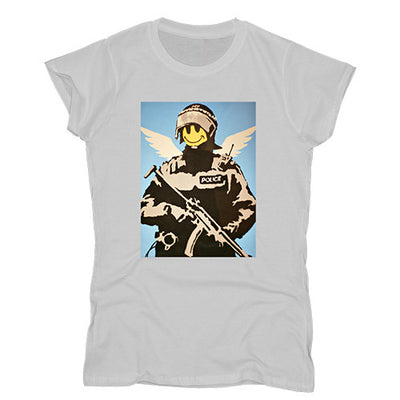 Banksy Smiley Cop Women's T-shirt