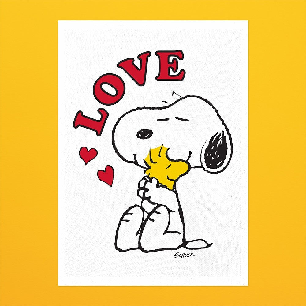 Image of SNOOPY & LOVE TEA TOWEL